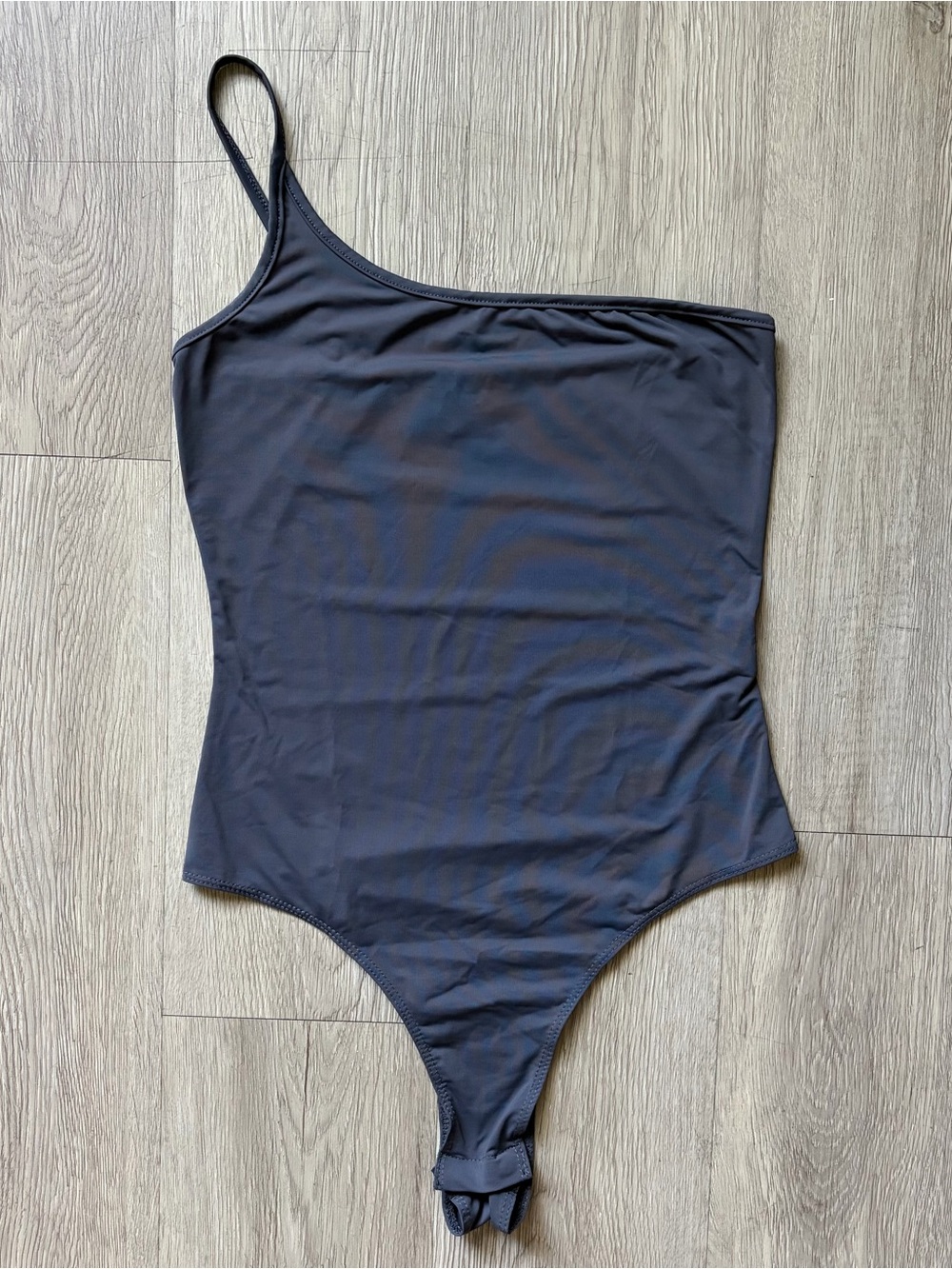 Princess Polly One-Shoulder Slate Bodysuit